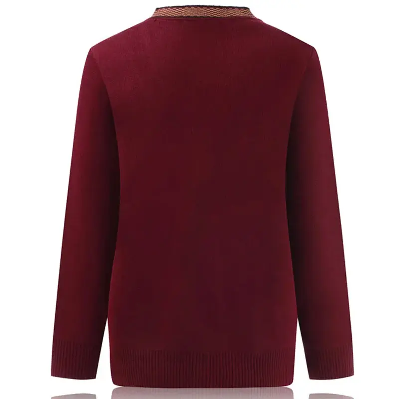 Middle-aged Elderly Women Sweater Cardigan Coat New Autumn  Winter Jacket Long-sleeved Embroidery knitt Sweater Female Tops R616