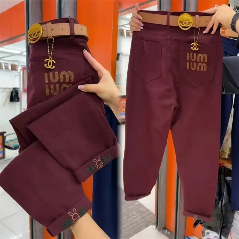 Fashion New 2025 Korean Spring autumn pants women's high waist  loose casual All-Match Harun pants Female Trousers Ladies