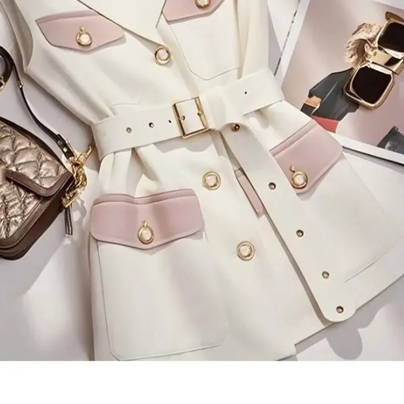 Women Blazer Vest Coat 2025 Spring Sleeveless Advanced Sense Ladies Vest Jacket Casual Appear Thin Fashion Waistcoat Female Tops