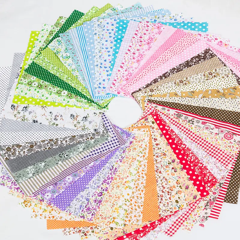 7pcs/set 25x24cm Cotton Flower Fabric Printed Cloth Sewing Quilting Fabrics For Patchwork Needlework DIY Handmade Accessories
