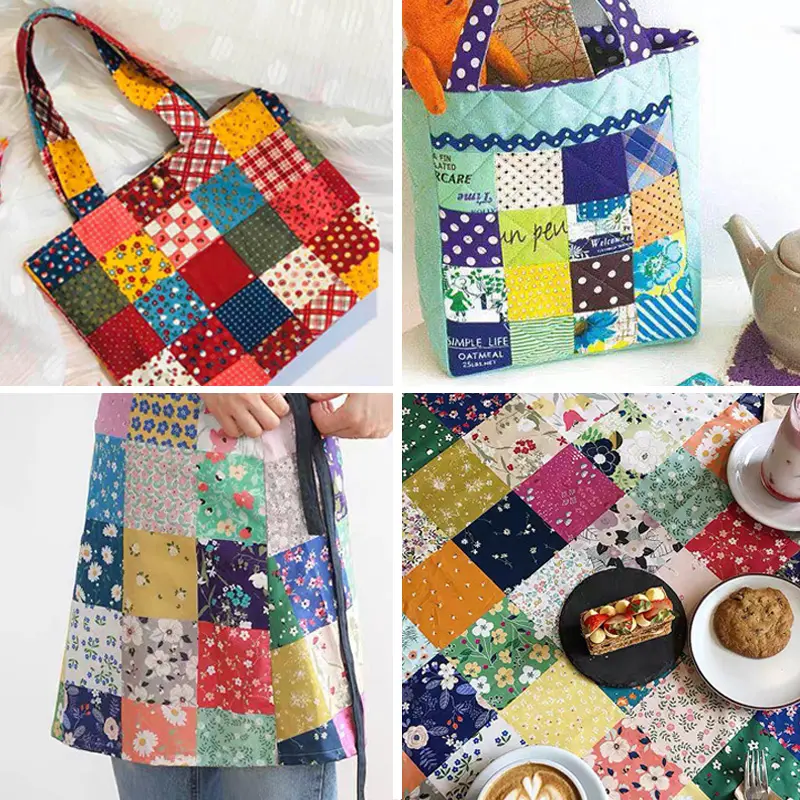 7pcs/set 25x24cm Cotton Flower Fabric Printed Cloth Sewing Quilting Fabrics For Patchwork Needlework DIY Handmade Accessories