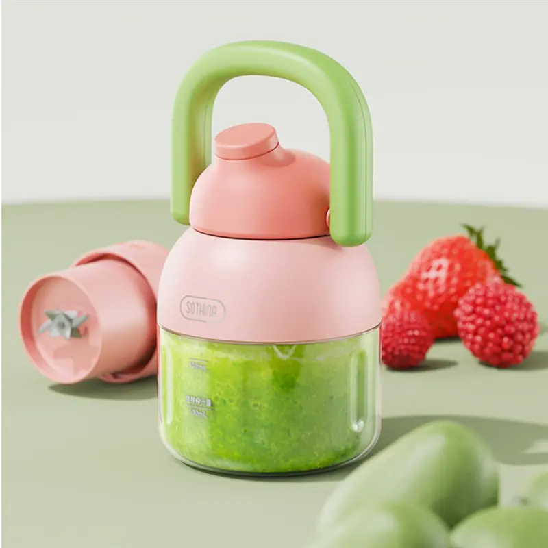 HGHO Portable Blender For Shakes & Smoothies Leak-Proof Water Bottle With Removable Straw Cordless Portable Juicer
