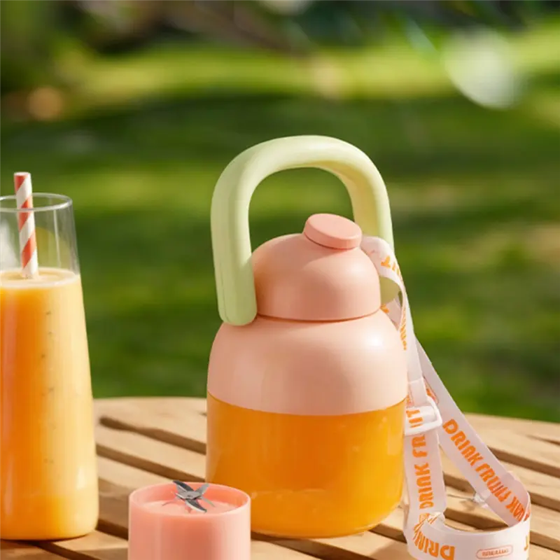 HGHO Portable Blender For Shakes & Smoothies Leak-Proof Water Bottle With Removable Straw Cordless Portable Juicer