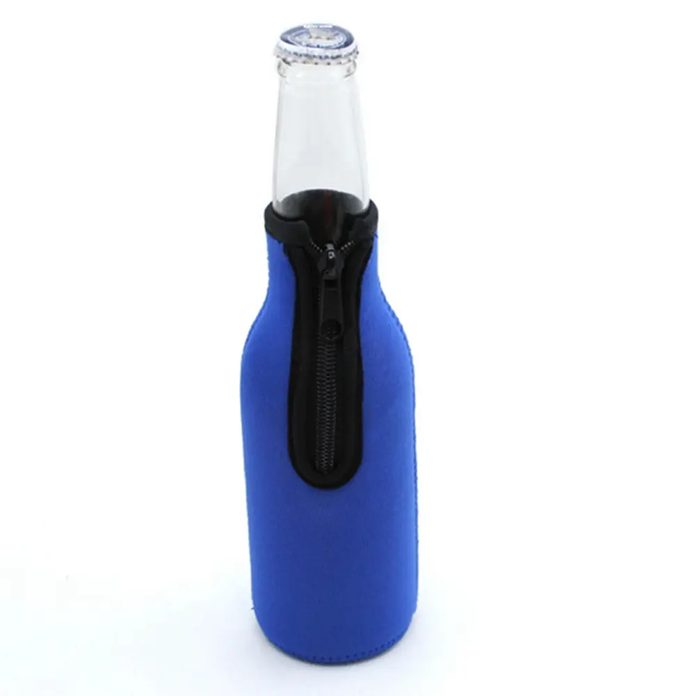 HGHO Beer Bottle Insulator Sleeve Keep Drink Cold,Zip-Up Bottle Jackets,Beer Bottle Cooler Sleeves,Neoprene Cover,5Pcs