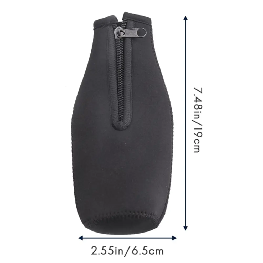 HGHO Beer Bottle Insulator Sleeve Keep Drink Cold,Zip-Up Bottle Jackets,Beer Bottle Cooler Sleeves,Neoprene Cover,5Pcs