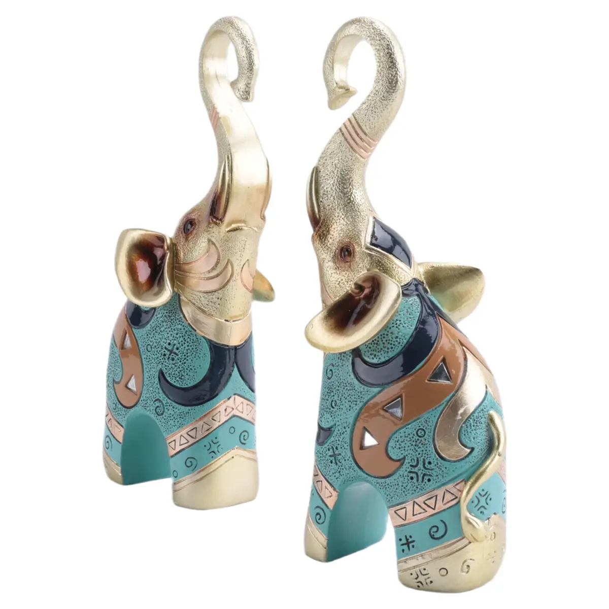 HGHO Good Luck Elephant Statue Decorations for Home Elephant Figurines Statues Home Decor Feng Shui Elephant Figurines