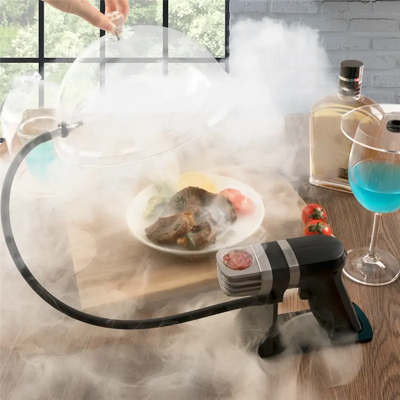 HGHO Smoker Portable Handheld Smoking Cooking Tool For Food Beverage Cocktail Smoker Wood Chip Smoke Injection Machine