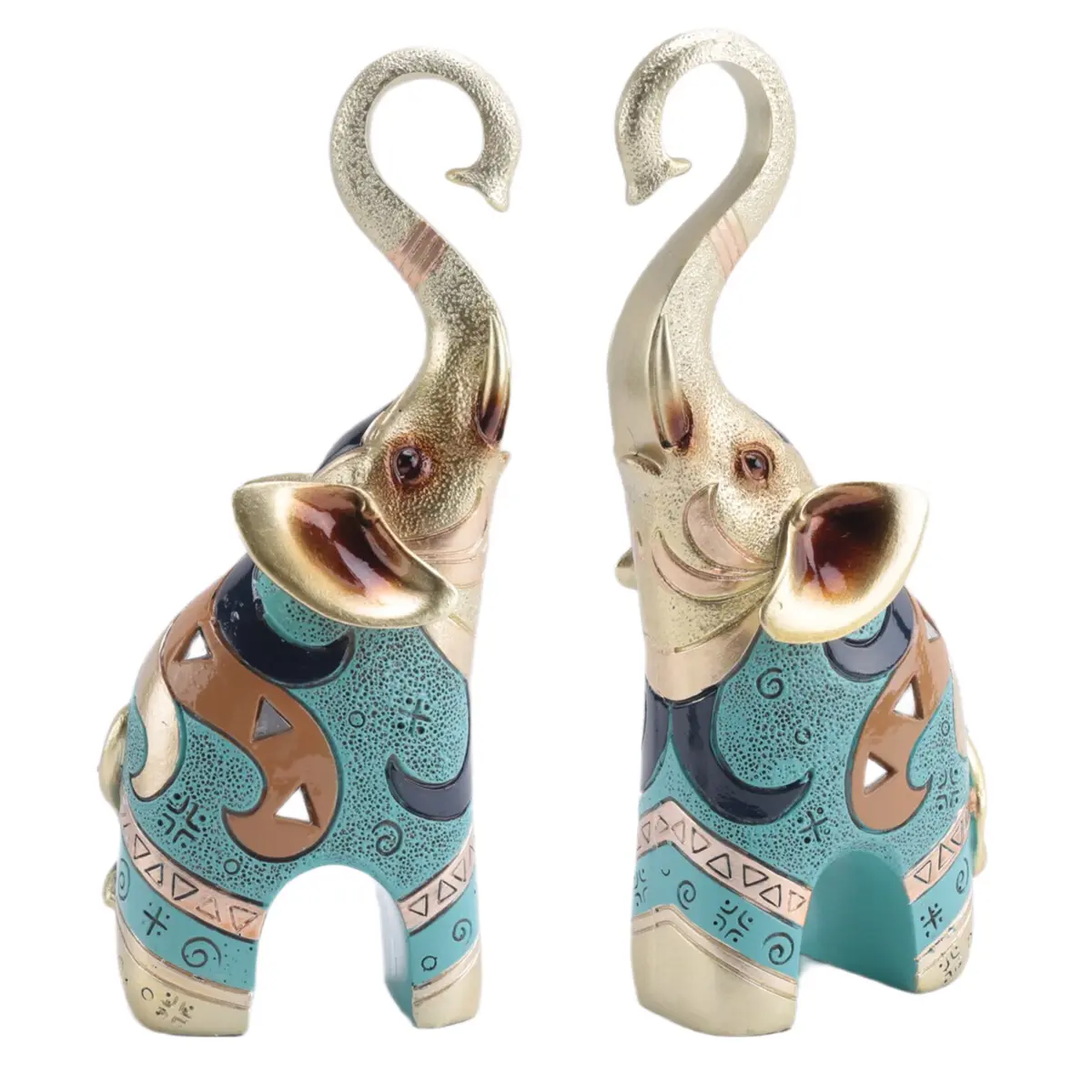 HGHO Good Luck Elephant Statue Decorations for Home Elephant Figurines Statues Home Decor Feng Shui Elephant Figurines
