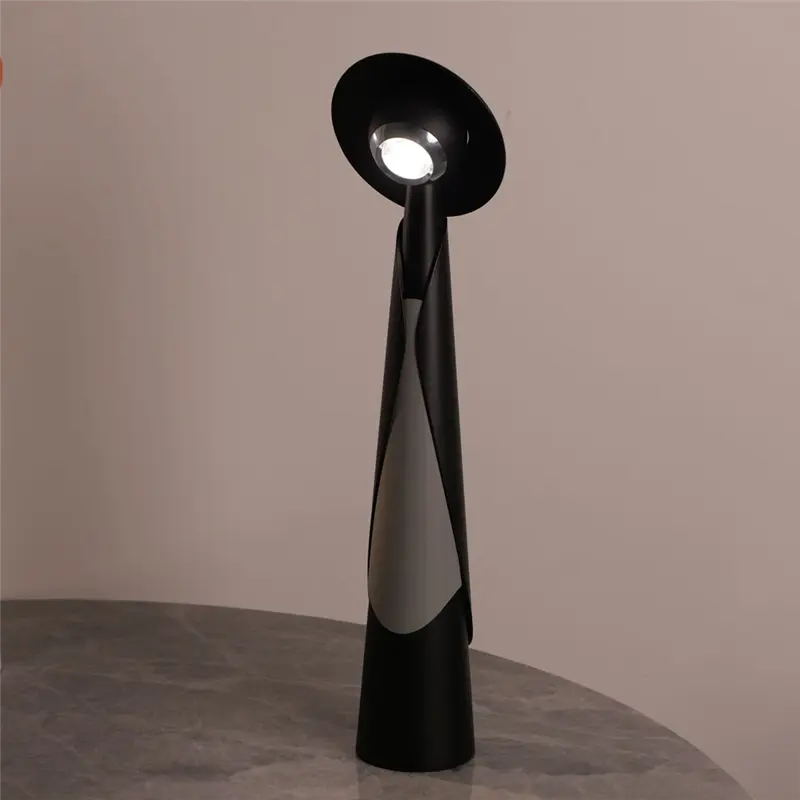 HGHO Bedside Lamp With Built-In Charger Sleek Overlooking Table Light Vertical Design For Home B