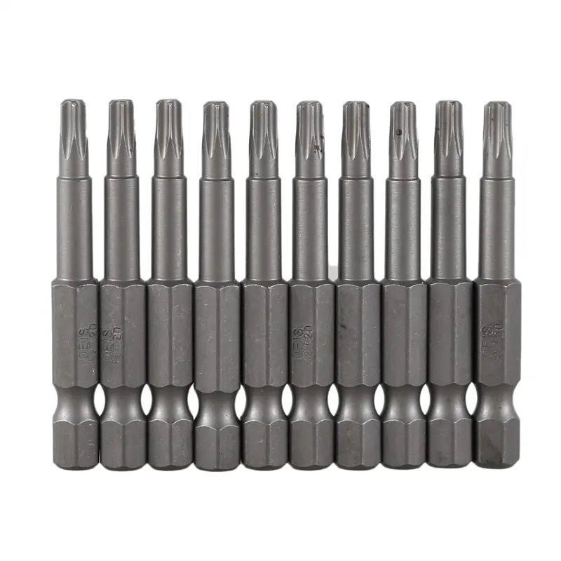 HGHO 6.3Mm Hexagon Shank 4Mm T20 Magnetic Tip Torx Screwdriver Bits 30 Pcs