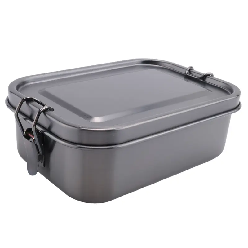 HGHO Stainless Steel Bento Box Leakproof Metal Lunch Box With Removable Divider Lunch Box For Children And Adults