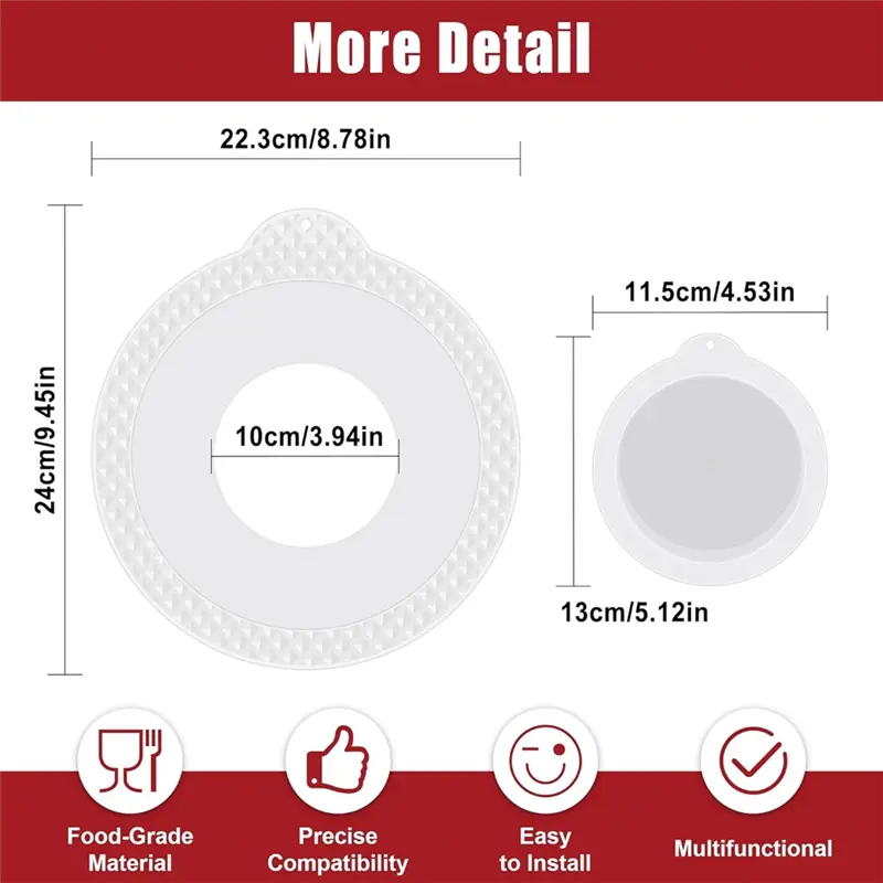 HGHO Mixers Bowl Covers For Kitchenaid 4.5-5 Quart Tilt-Head Stand Mixers,Dough Leavening Bowl Covers