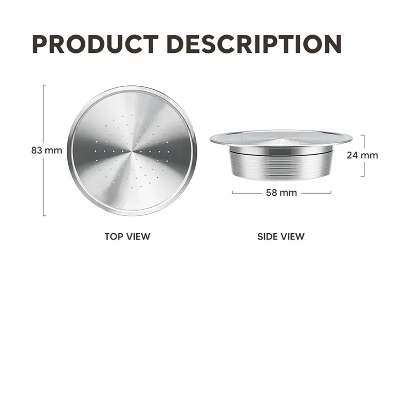 HGHO Reusable Coffee Capsules Stainless Steel Refillable Coffee Pods Coffee Spoon And Brush For Senseo HD7801 Coffee Maker Durab