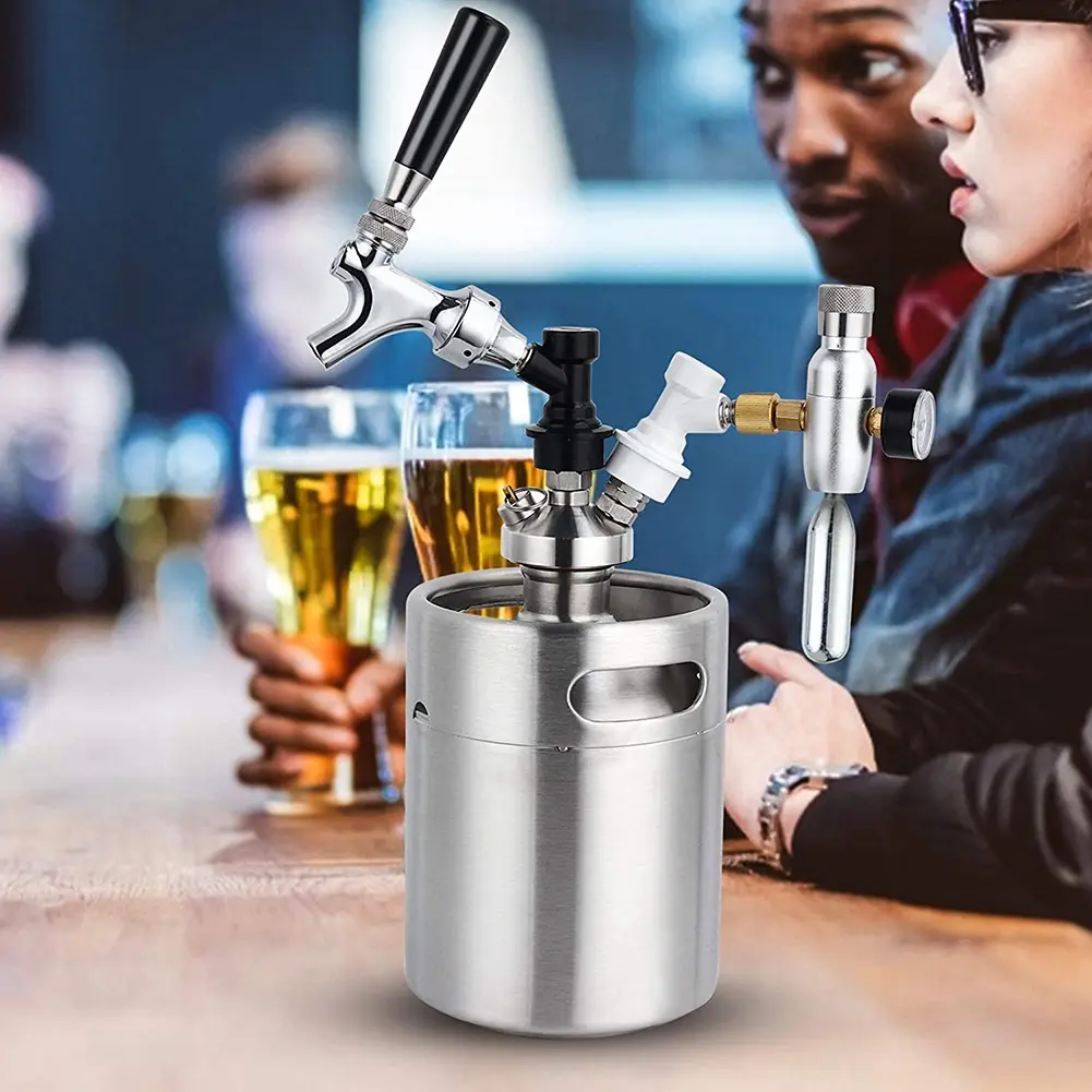 HGHO 2X Beer Faucet Ball Lock Kit, Homebrew Draft Beer Tap Cornelius & Corny Keg Liquid Ball Lock Picnic Party Beer Tower Set