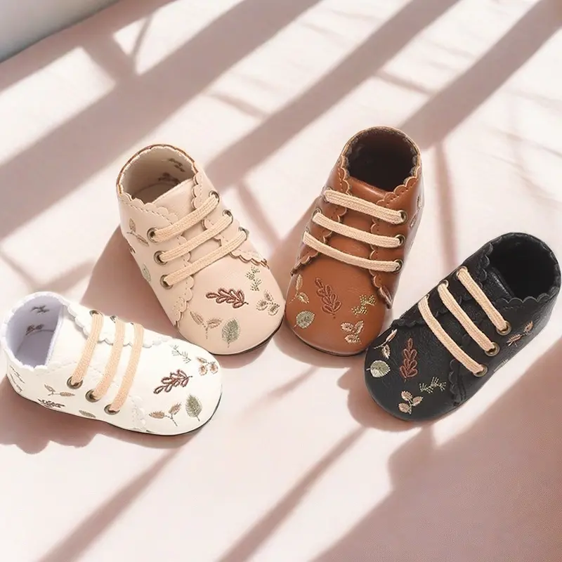 White baptism Baby Toddler Shoes Casual Soft Bottom Non-slip Baby Shoes 0-18Month
