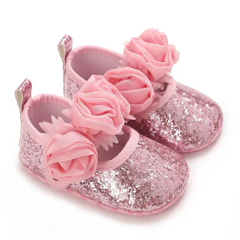 Baby Girls Casual Jane Mary Flower Shoes, Lightweight Non slip Sandals, Spring