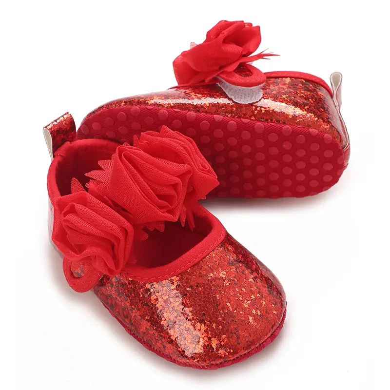 Baby Girls Casual Jane Mary Flower Shoes, Lightweight Non slip Sandals, Spring