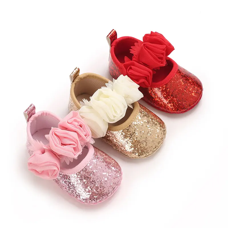 Baby Girls Casual Jane Mary Flower Shoes, Lightweight Non slip Sandals, Spring