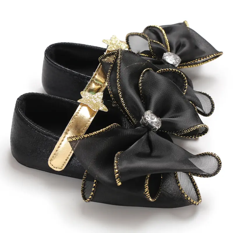 0-12 Months Spring/Autumn Floral Baby Princess Shoes, Sweet Style Soft Sole Anti-Slip Comfortable Toddler Walking Shoes