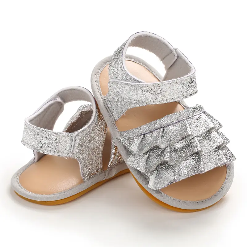 Baby Boys Girls Sandals Soft Sole Summer Infant Wedding Dress Flat Shoes Beach Sandal Newborn Crib Shoes First Walkers