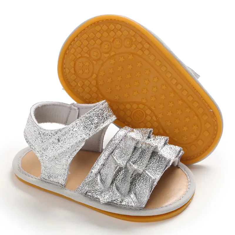 Baby Boys Girls Sandals Soft Sole Summer Infant Wedding Dress Flat Shoes Beach Sandal Newborn Crib Shoes First Walkers