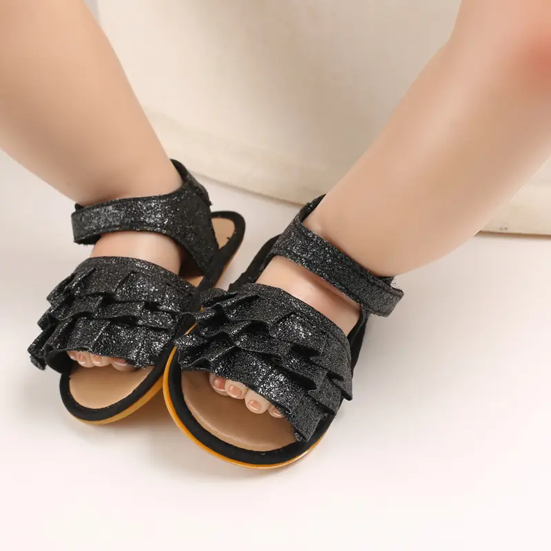 Baby Boys Girls Sandals Soft Sole Summer Infant Wedding Dress Flat Shoes Beach Sandal Newborn Crib Shoes First Walkers