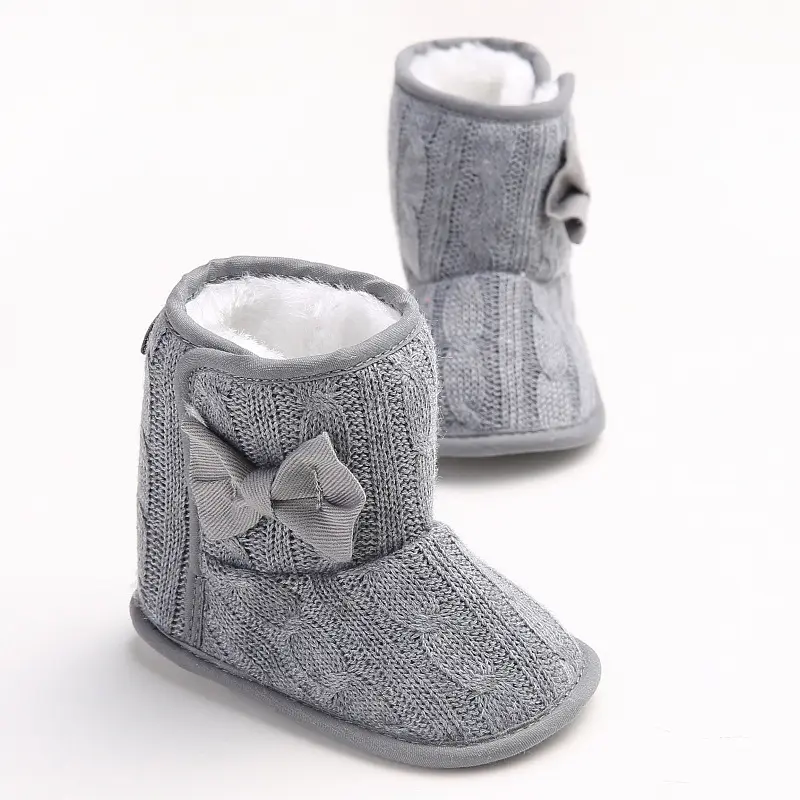 Baby Boys Girls Kawaii & Cute Warm Plush Booties, Comfortable Breathable Snow Boots For Infant Newborn Prewalkers
