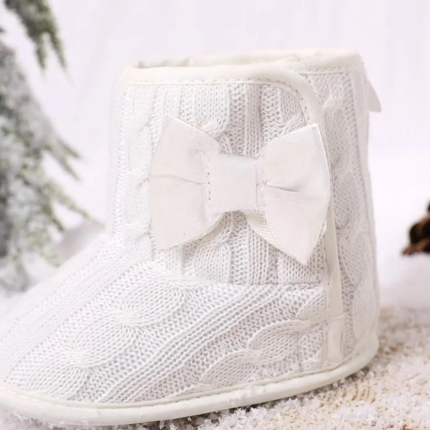 Baby Boys Girls Kawaii & Cute Warm Plush Booties, Comfortable Breathable Snow Boots For Infant Newborn Prewalkers