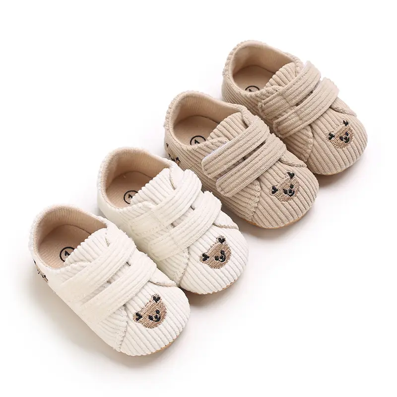 Autumn Boys and Girls Cute Little Bear Sports Shoes 0-18M Preschool Fashion Rubber Soft Sole Sports Shoes Girl Boys Walking Shoe