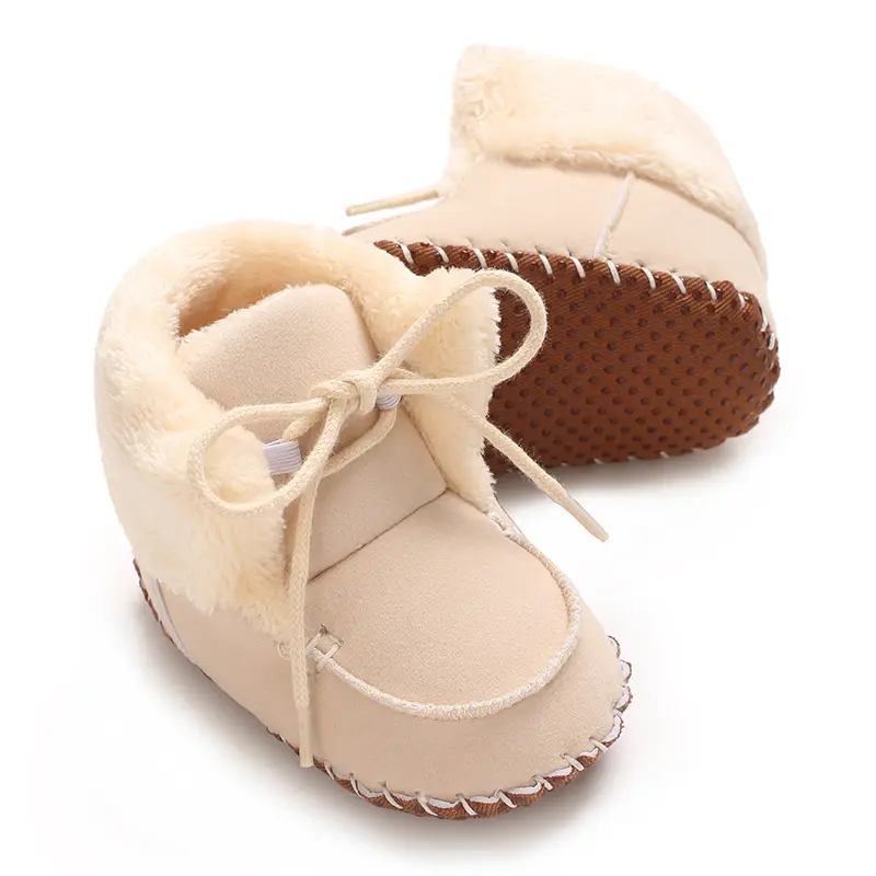 Newborn First Walkers' Cute Embroidered Bear  Sports Shoes with White Rubber Soft Sole for Outdoor Anti-Slip All-Season To