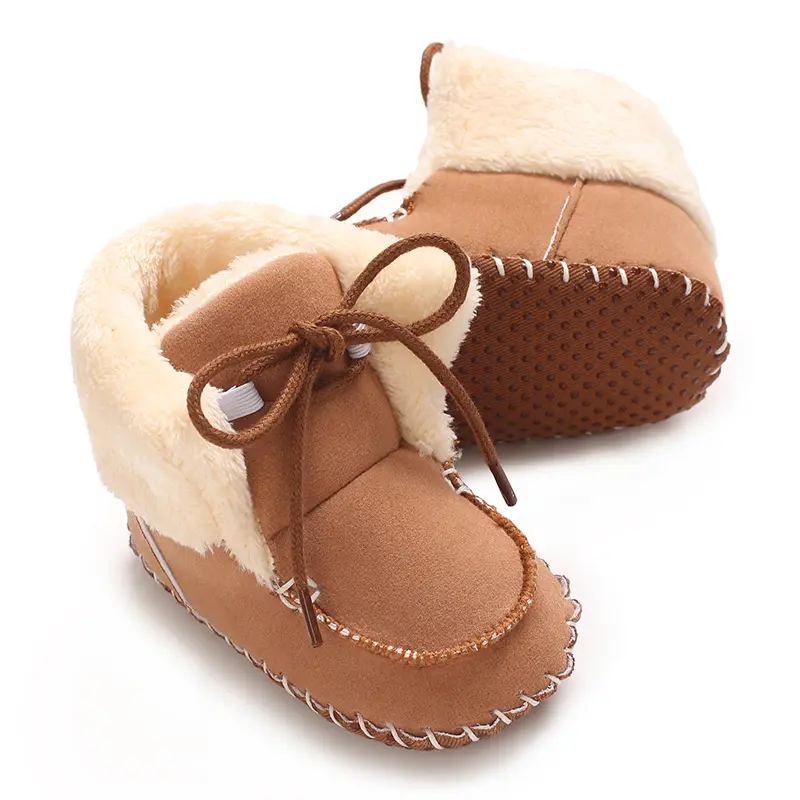Newborn First Walkers' Cute Embroidered Bear  Sports Shoes with White Rubber Soft Sole for Outdoor Anti-Slip All-Season To