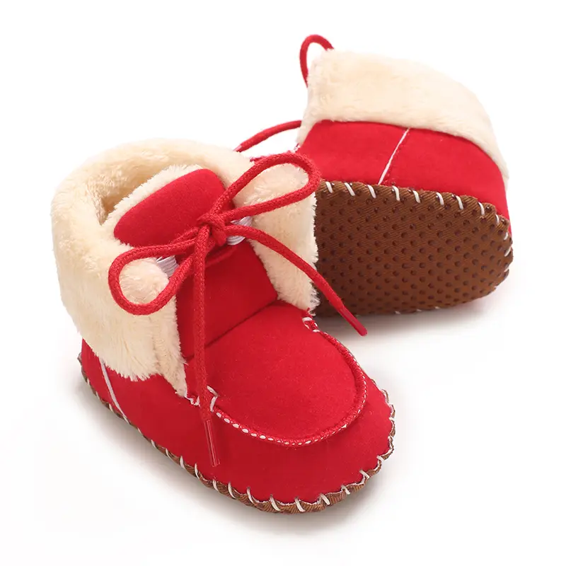 Newborn First Walkers' Cute Embroidered Bear  Sports Shoes with White Rubber Soft Sole for Outdoor Anti-Slip All-Season To
