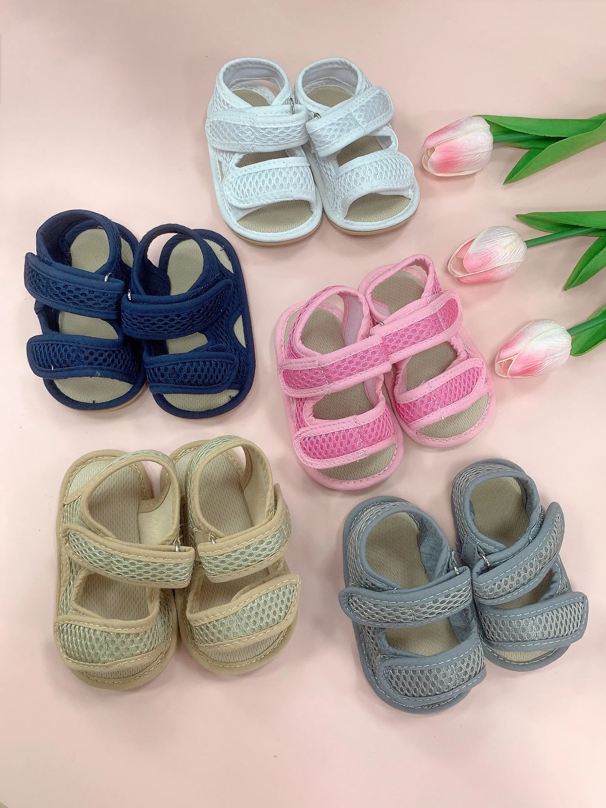 Summer Baby Sandal Baby Shoes Mesh Breathable Sandals Toddler Shoes Soft Sole Non-slip Walking Shoes