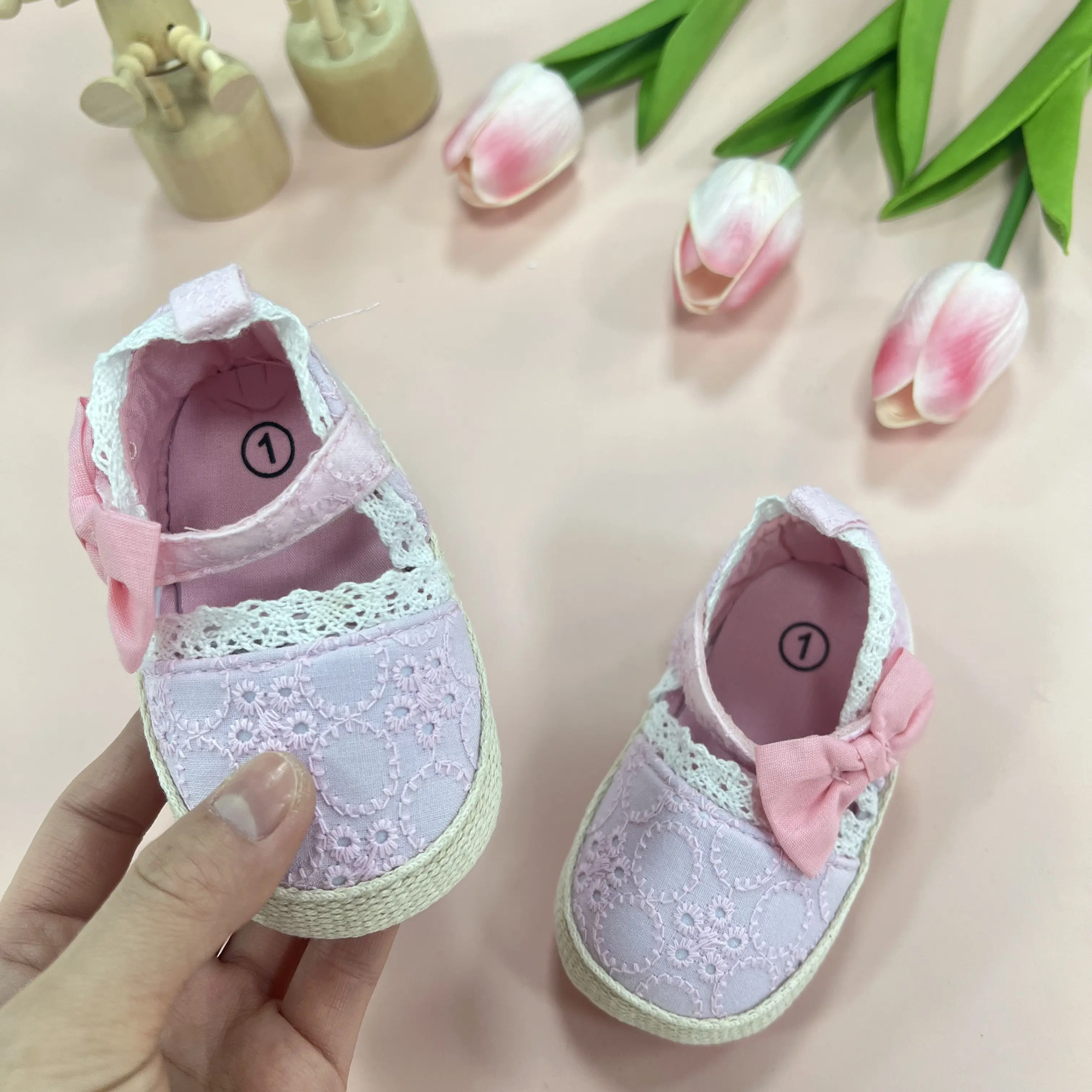 Baby Girls and Unisex Soft Soles Slip-Resistant Crib Shoes Slippers for Infant and Toddler, 0-24 Months
