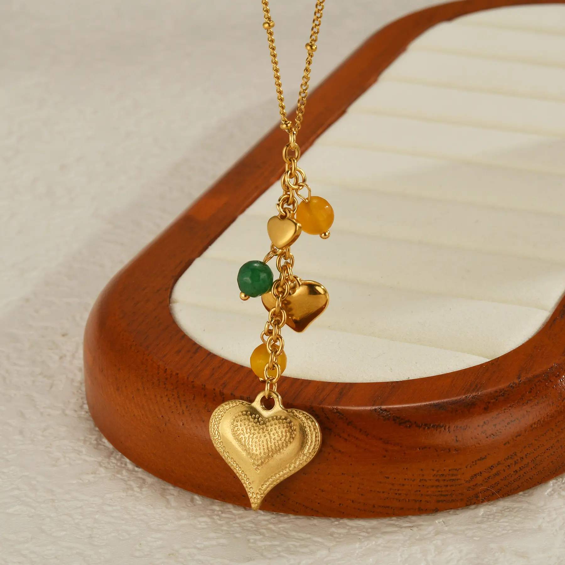 Freeteeme Charm Multiply Design Necklace for Women Gold Color Heart Pendant Sweater Chain Stainless Steel Jewelry Christmas Gift
