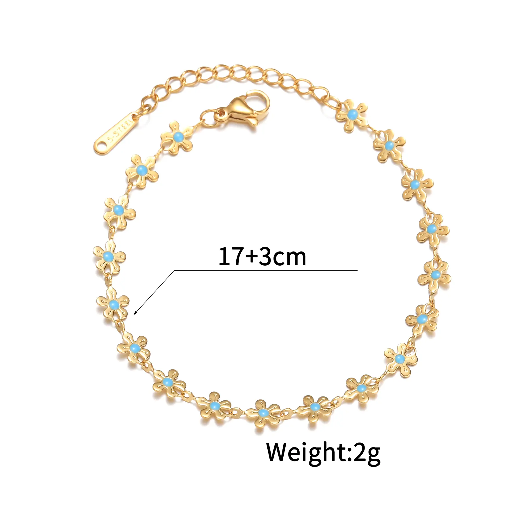 Freeteeme Trendy Drip Oil Bracelet for Women Fashion Stainless Steel Heart Flower Hand Chain Bracelet Gold Color Jewelry Gift