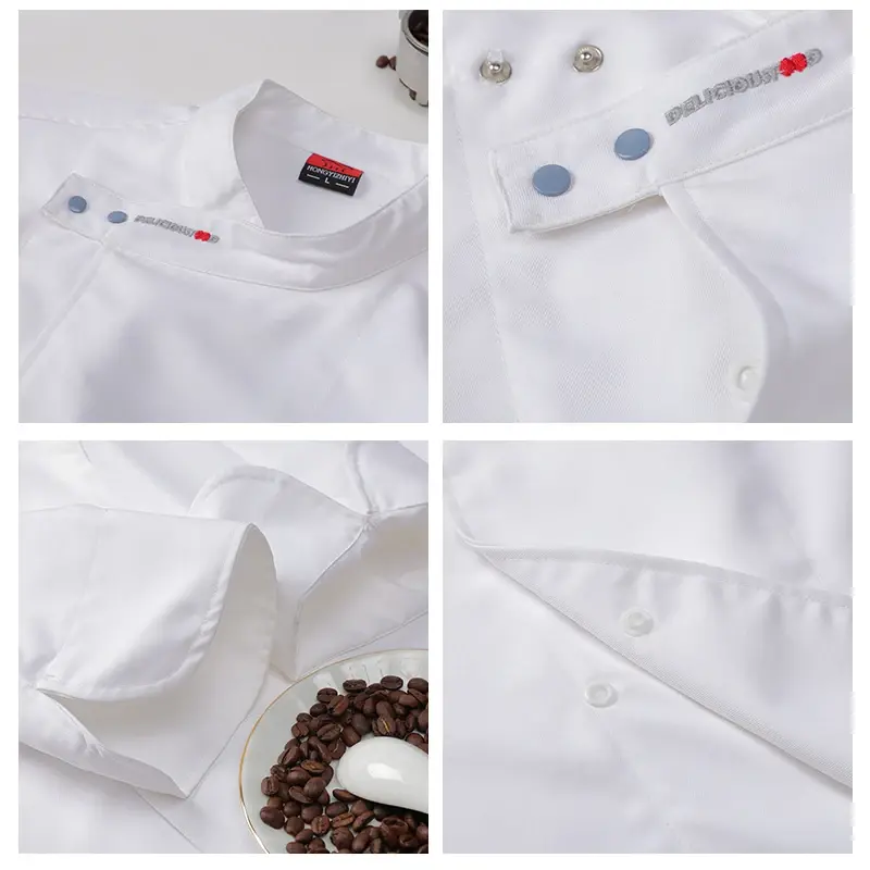 Food service Kitchen Cooking Costume Pizzaiolo Chef Uniform Restaurant Cook Jackets Bakery Cafe Waiter Waitress Working shirts