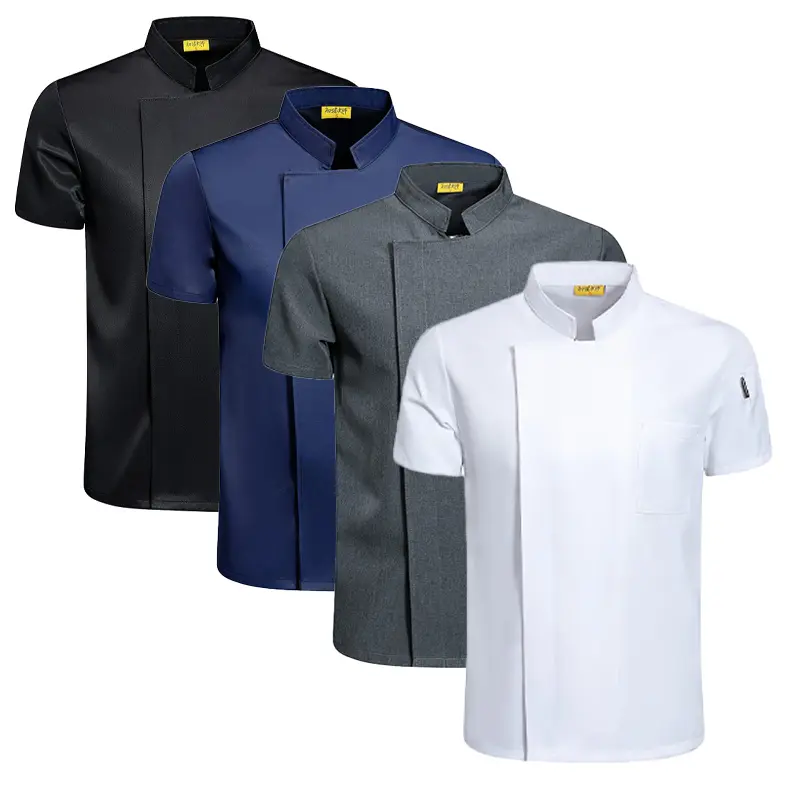 Hotel Catering Waiter Shirt Summer Restaurant Kitchen Cook Jacket Bakery Waiter Coat Pizza Chef Uniform Dining Hall Workwear