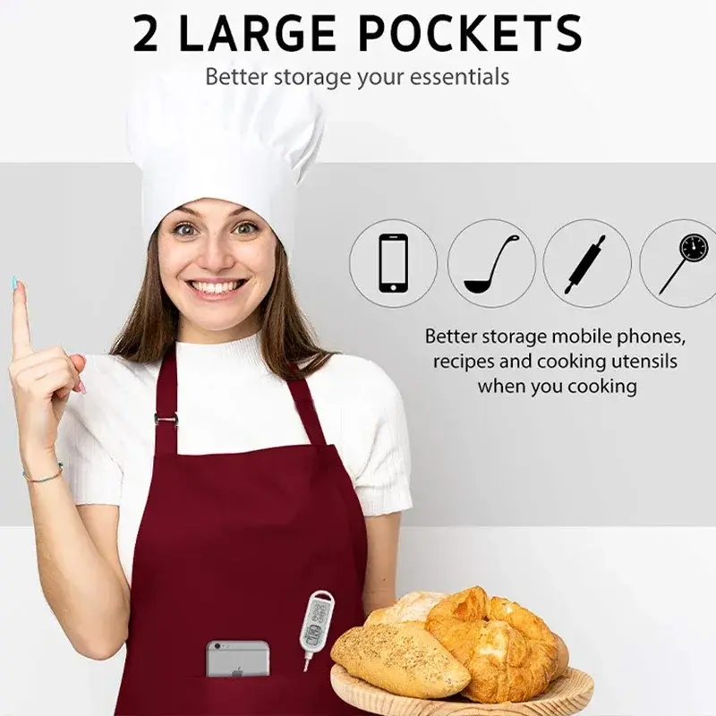 Household Apron Kitchen Cooking Suitable for Men and Women Apron Coffee Shop, Bakery, Barber Shop, Nail Studio Waiter