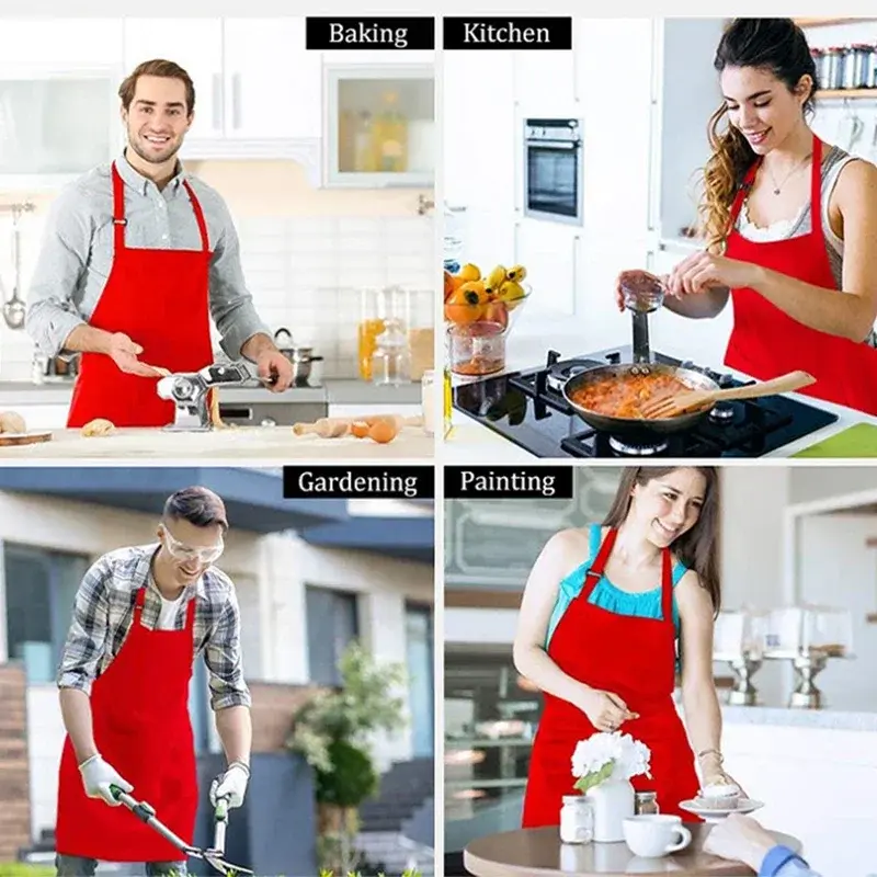 Household Apron Kitchen Cooking Suitable for Men and Women Apron Coffee Shop, Bakery, Barber Shop, Nail Studio Waiter