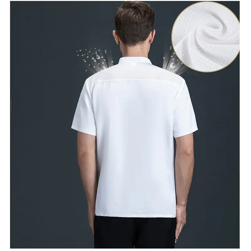 Chef Clothes Waiter Overalls Chef Clothes Women Men's Cook Jackets Kitchen Uniform Bakery Cafe Waiter Workwear Restaurant