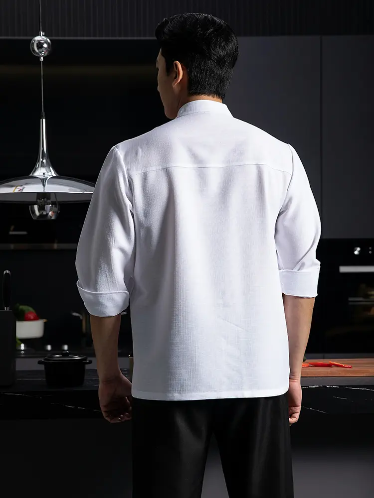 Hotel Long Sleeve Workwear Autumn Professional Chef Breathable Blouse Work clothes Kitchen T-shirt Uniform Cooking Jackets