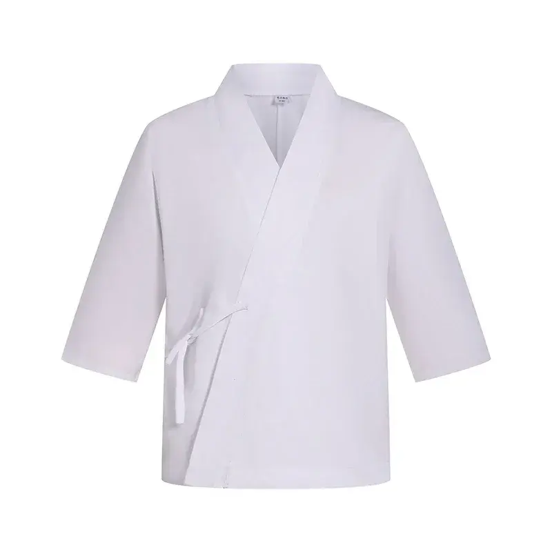 Japanese Chef's Uniform Food Service Chef Jacket Men Cooking Shirt Work Tops Kitchen Costume Restaurant Work Clothes
