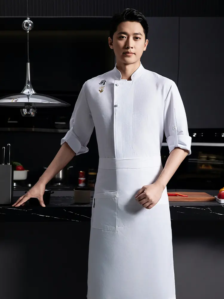 Hotel Long Sleeve Workwear Autumn Professional Chef Breathable Blouse Work clothes Kitchen T-shirt Uniform Cooking Jackets