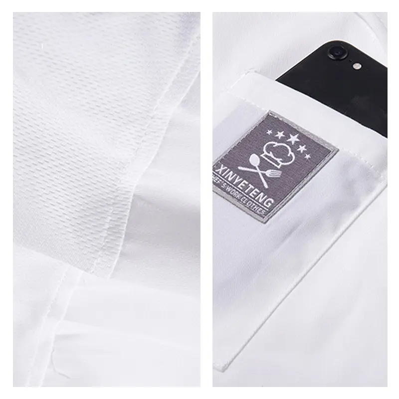 Chef Clothes Waiter Overalls Chef Clothes Women Men's Cook Jackets Kitchen Uniform Bakery Cafe Waiter Workwear Restaurant