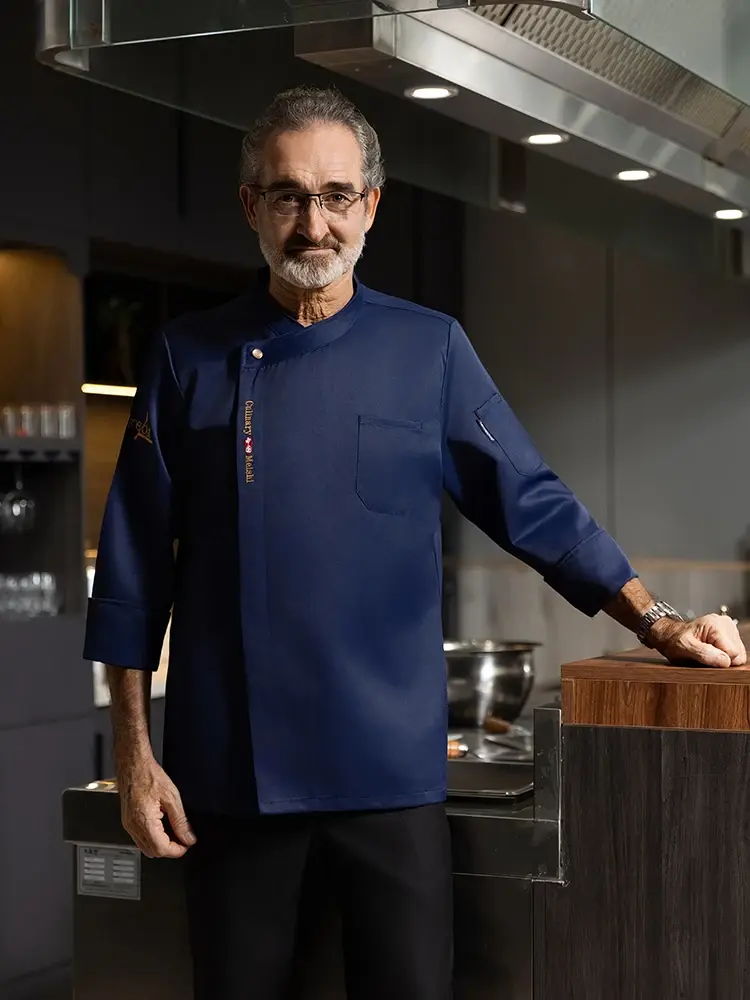 Restaurant Cooking Uniform Hotel Kitchen Chef Jackets Food Service Cook Clothing Bakery Shirt Breathable Waiter Work Clothes