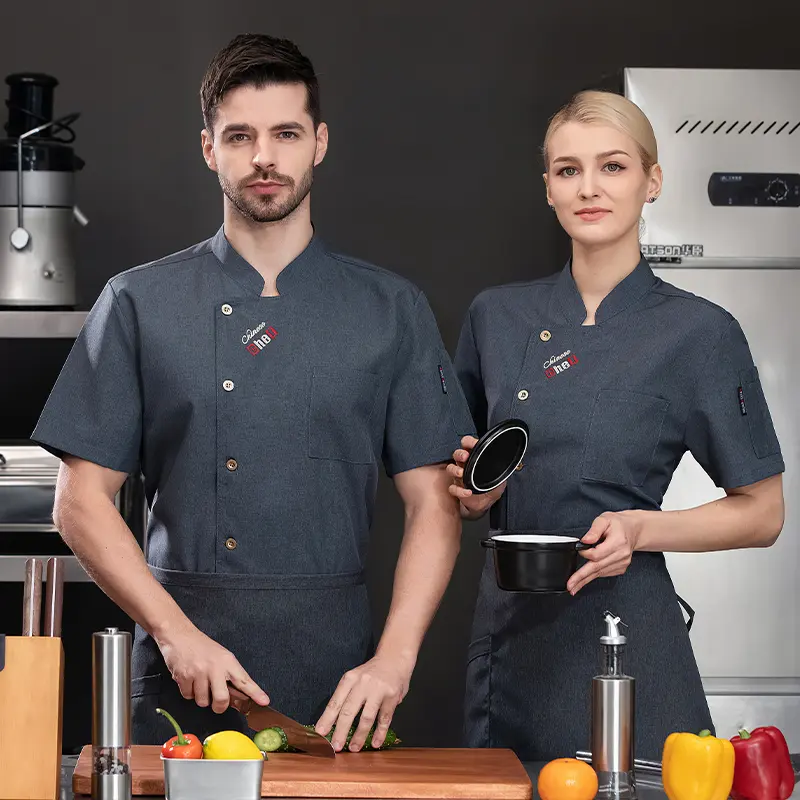 Pizzai Chef Uniform Food service Kitchen Cooking Costume Restaurant Cook Jackets Bakery Cafe Waiter Waitress Working Clothes