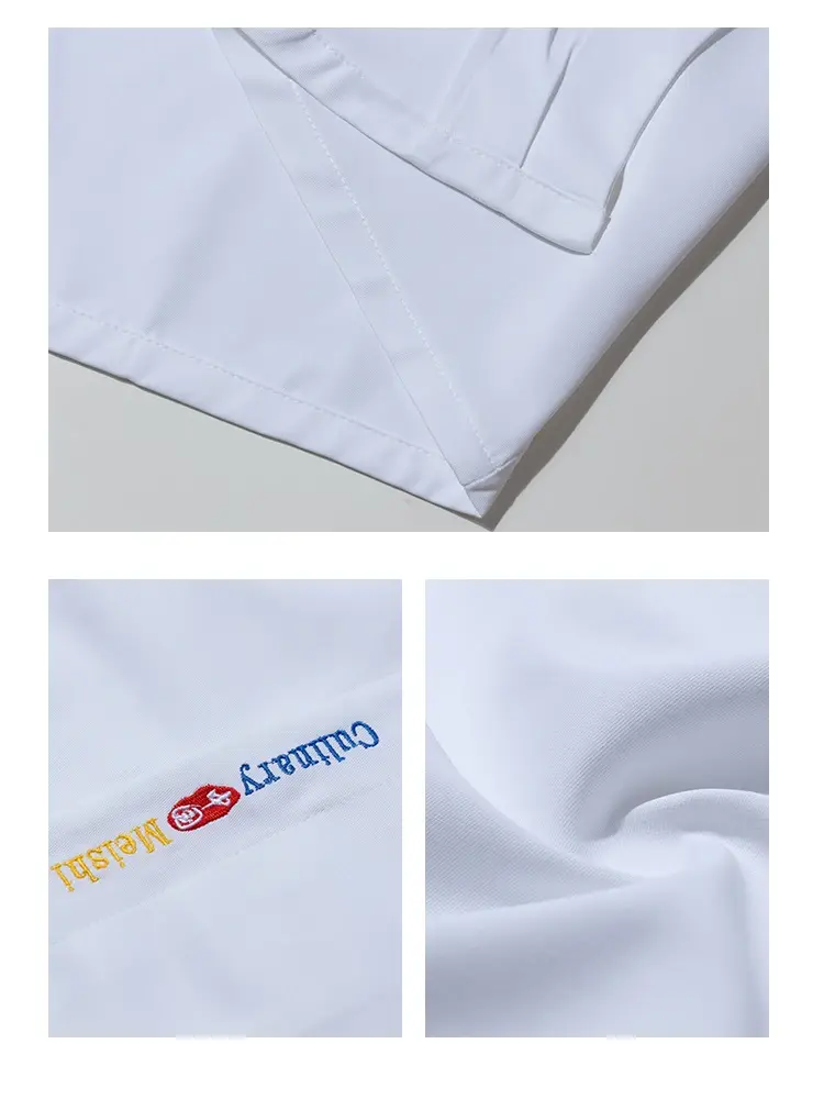 Restaurant Cooking Uniform Hotel Kitchen Chef Jackets Food Service Cook Clothing Bakery Shirt Breathable Waiter Work Clothes