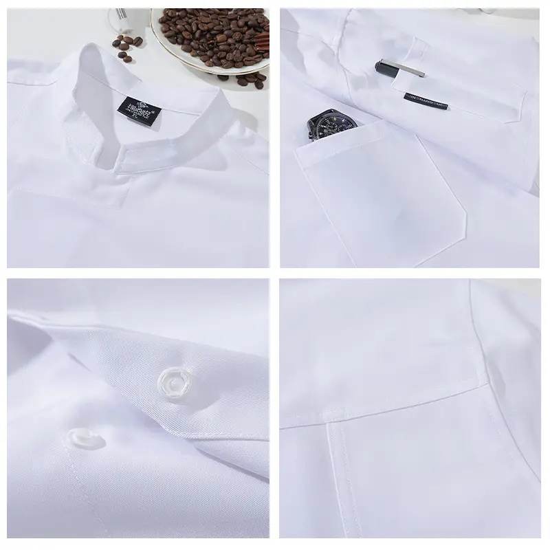 Catering Chef Work Clothes Men's Short-sleeved Food Service Clothes Hotel Restaurant Canteen Baking Pastry Kitchen Cook uniform
