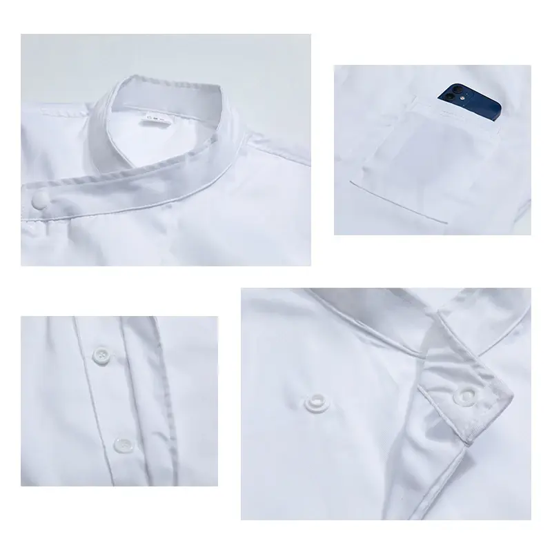 Catering Chef Work uniforms Men's Short-sleeved Summer Clothes Hotel Restaurant Canteen Baking Pastry Kitchen Cook Jacket